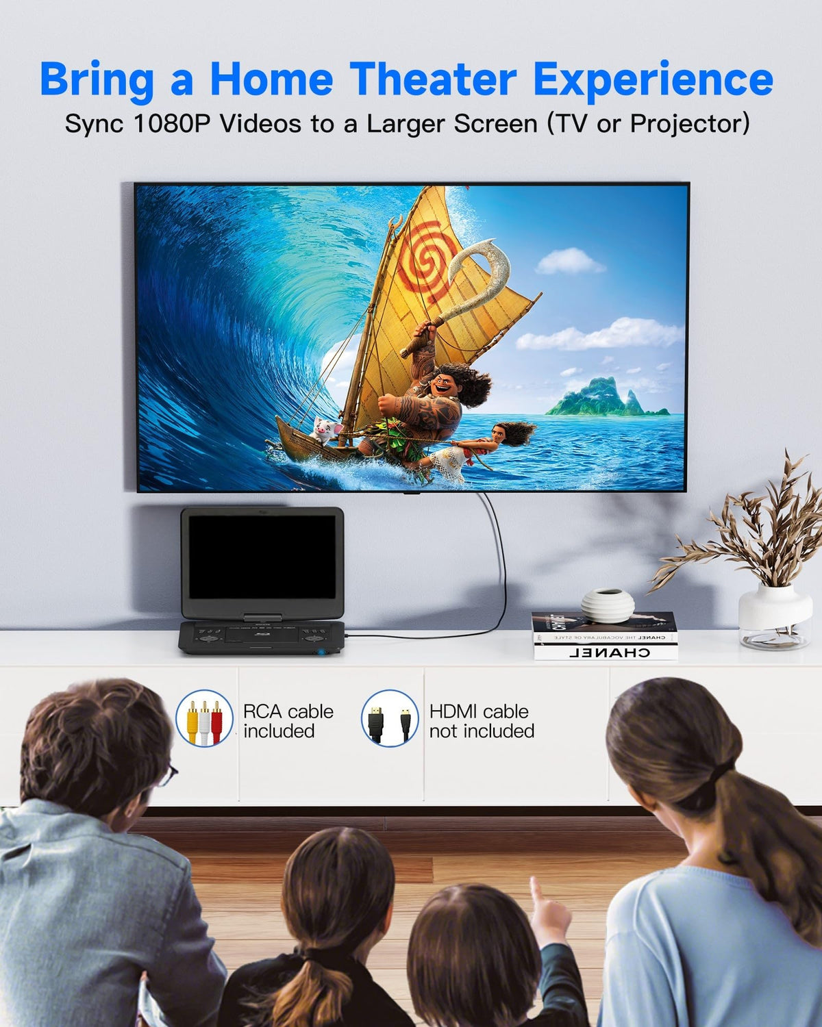 16.9" Portable Blu Ray Player with 14.1" 1080P Swivel Screen V573144