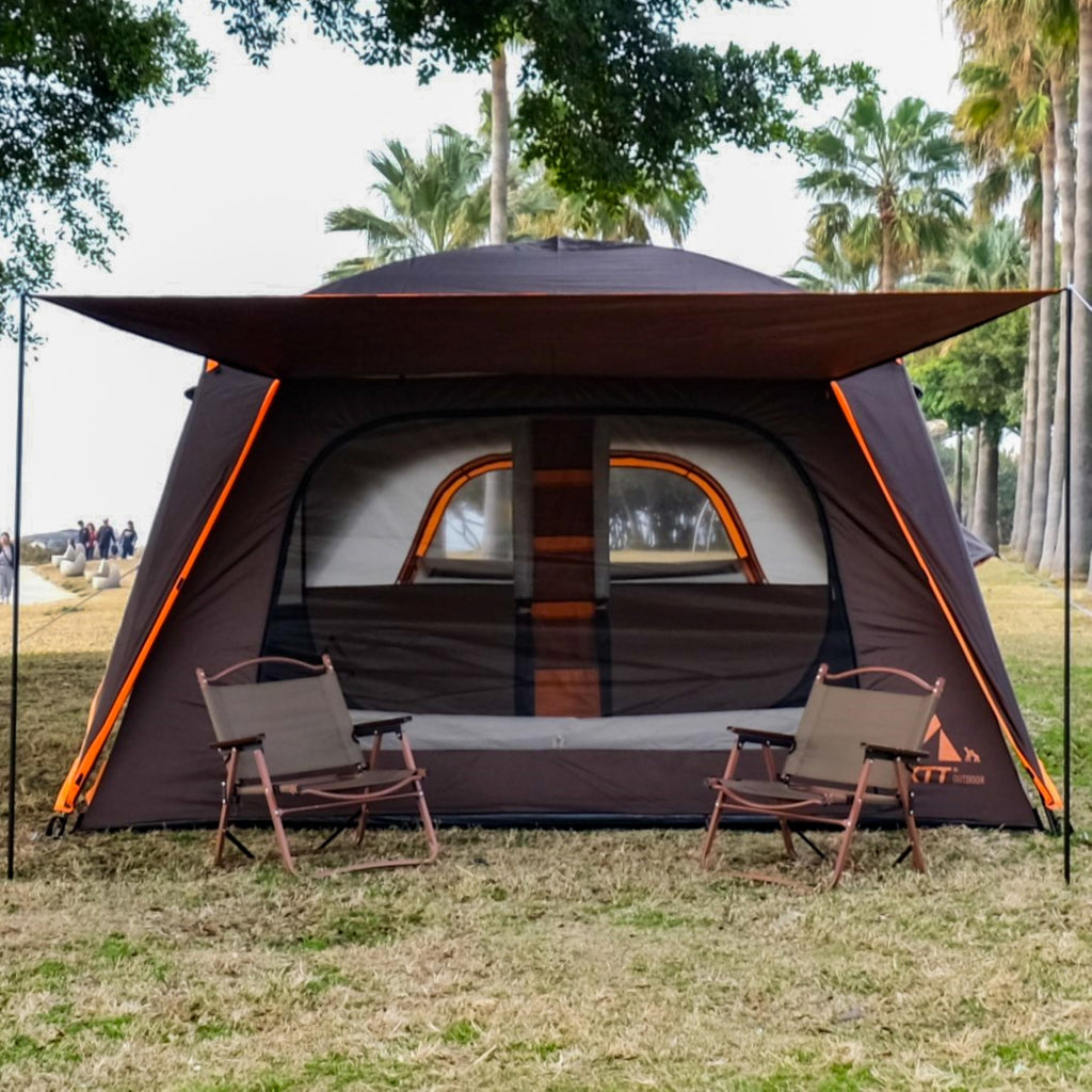 Extra Large 12 Person 2 Room 3 Door Waterproof Double Layer Cabin Tent R794288
