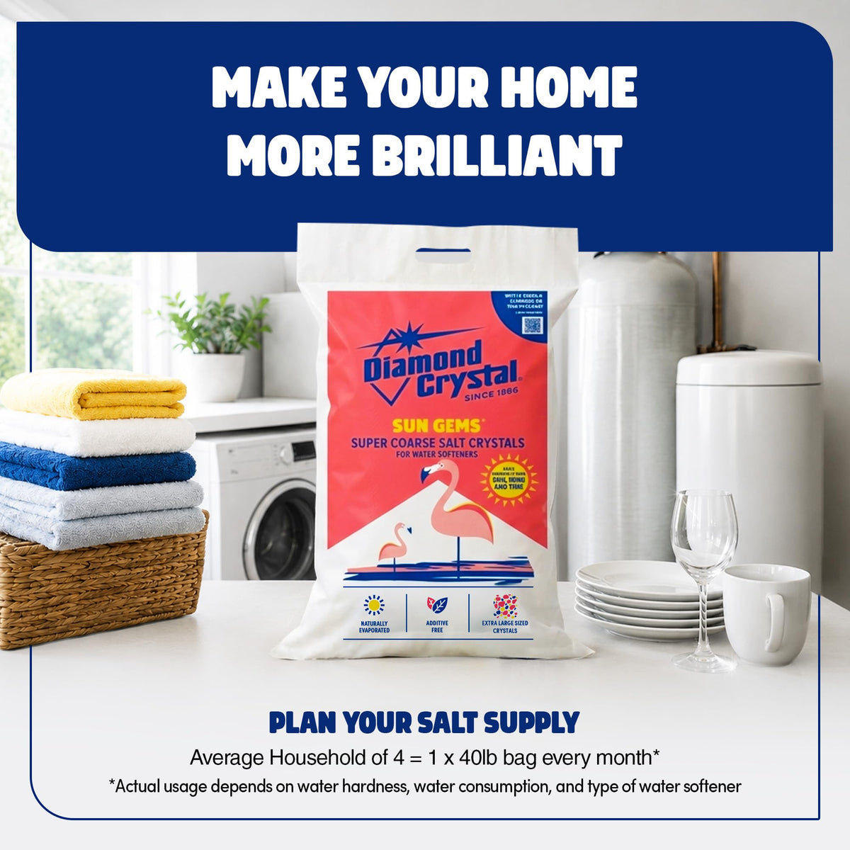 2 Pack Super Coarse Water Softener Salt, 40 Pounds L242