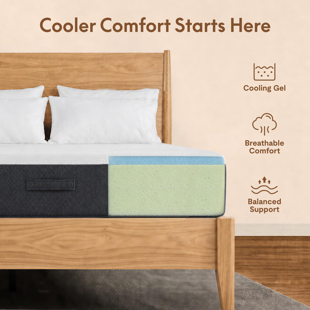 Queen 6" Tri-Fold Mattress S44574