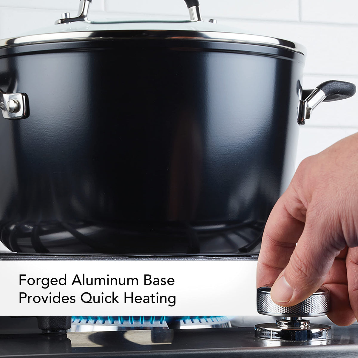 Hard Anodized Nonstick 8-Quart Stock Pot with Lid S8610