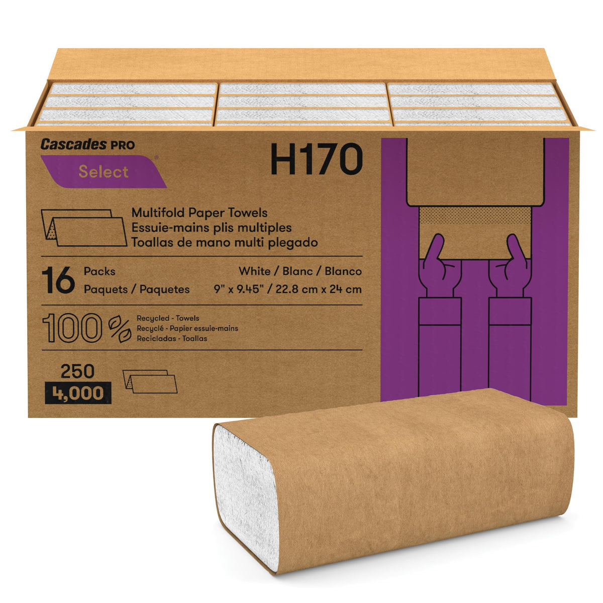 Multifold Paper Towels 250 Sheets White A43678