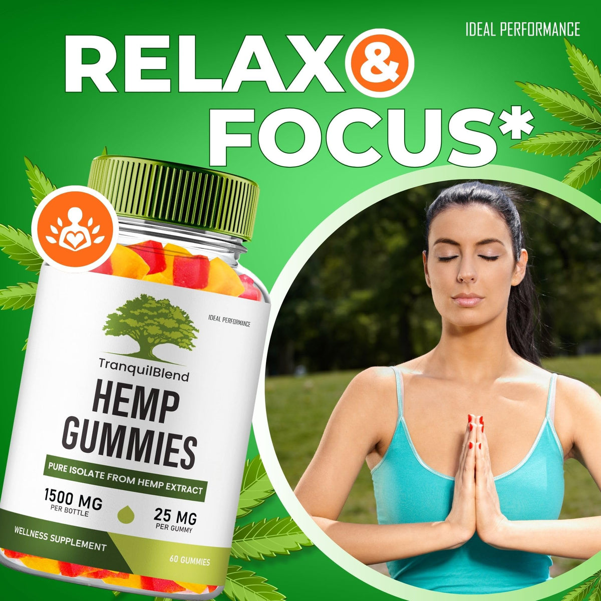 60 Gummies Hemp Gummies with Hemp Seeds Organic Extract P51979