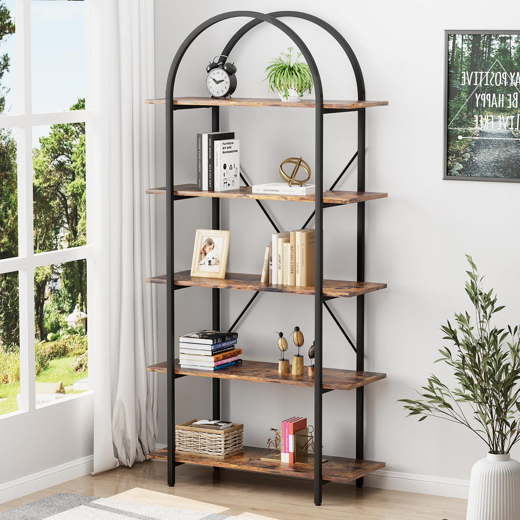 5 Tier Arched Bookshelf A507