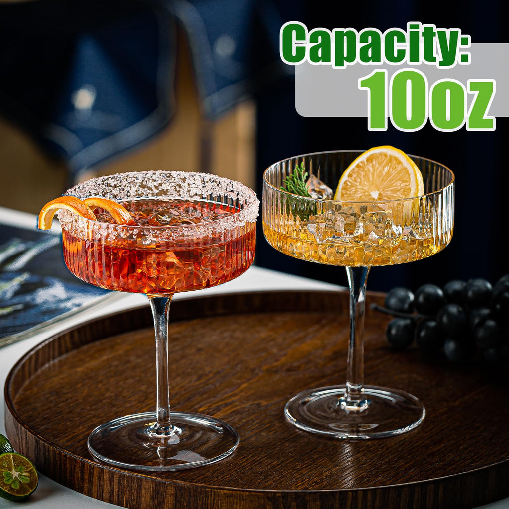 12 Pcs 10oz Acrylic Stem Cocktail Glassware Set J64084