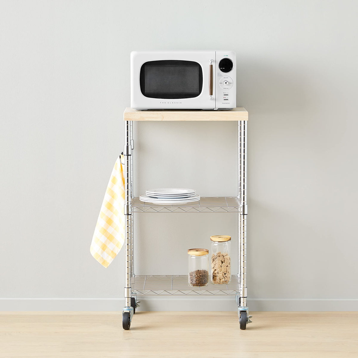 3-Tier Kitchen Storage Rack with Caster Wheels F634568