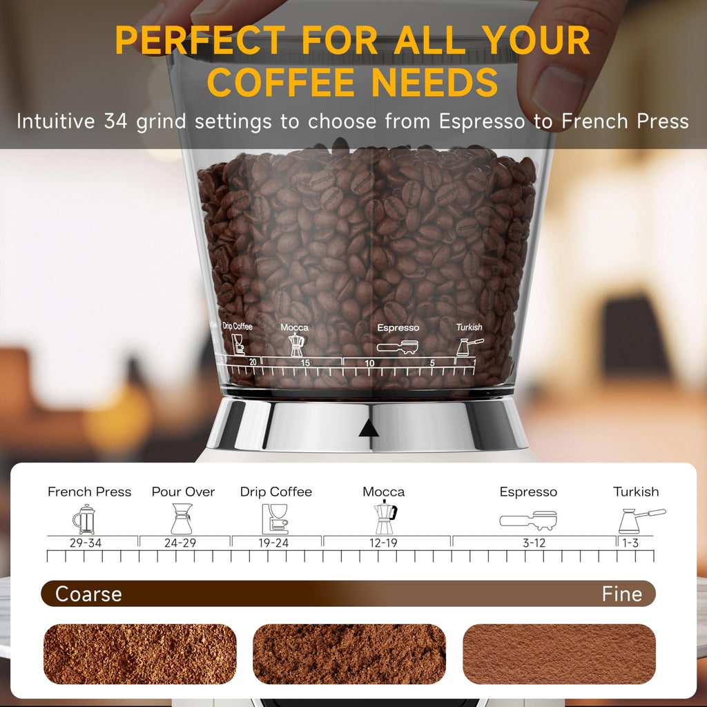 Conical Burr Coffee Grinder, 34 Settings P6459