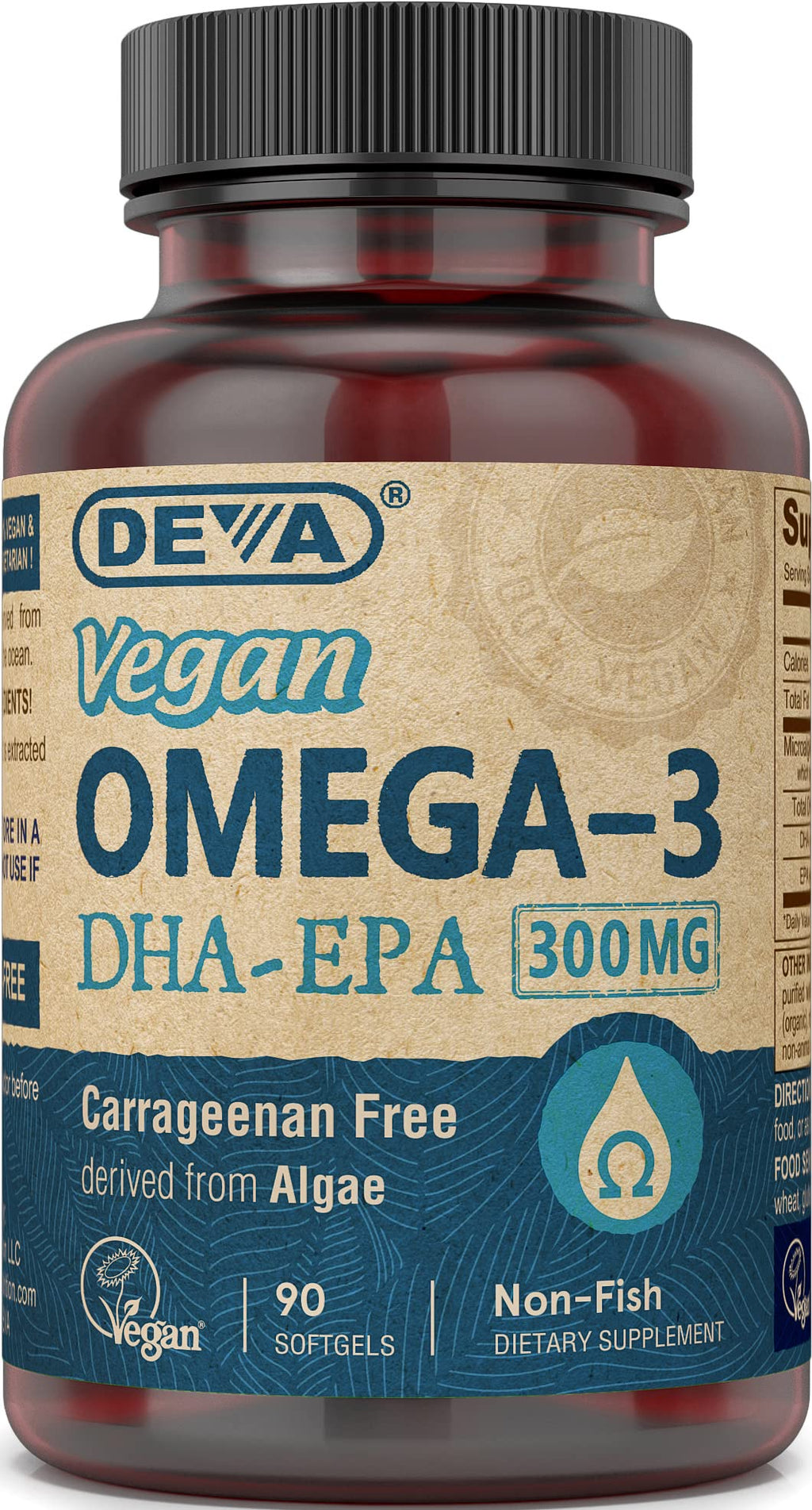 Vegan Omega-3 DHA EPA 300 mg 90 Softgels Z363