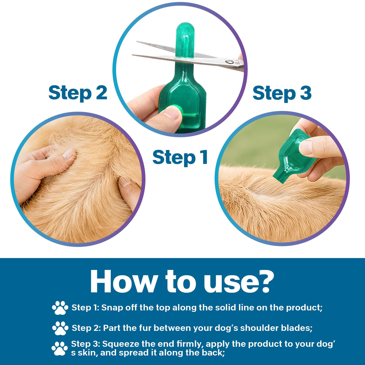 Flea and Tick Prevention for Medium Dogs 23-44 lbs 6 Doses X7420