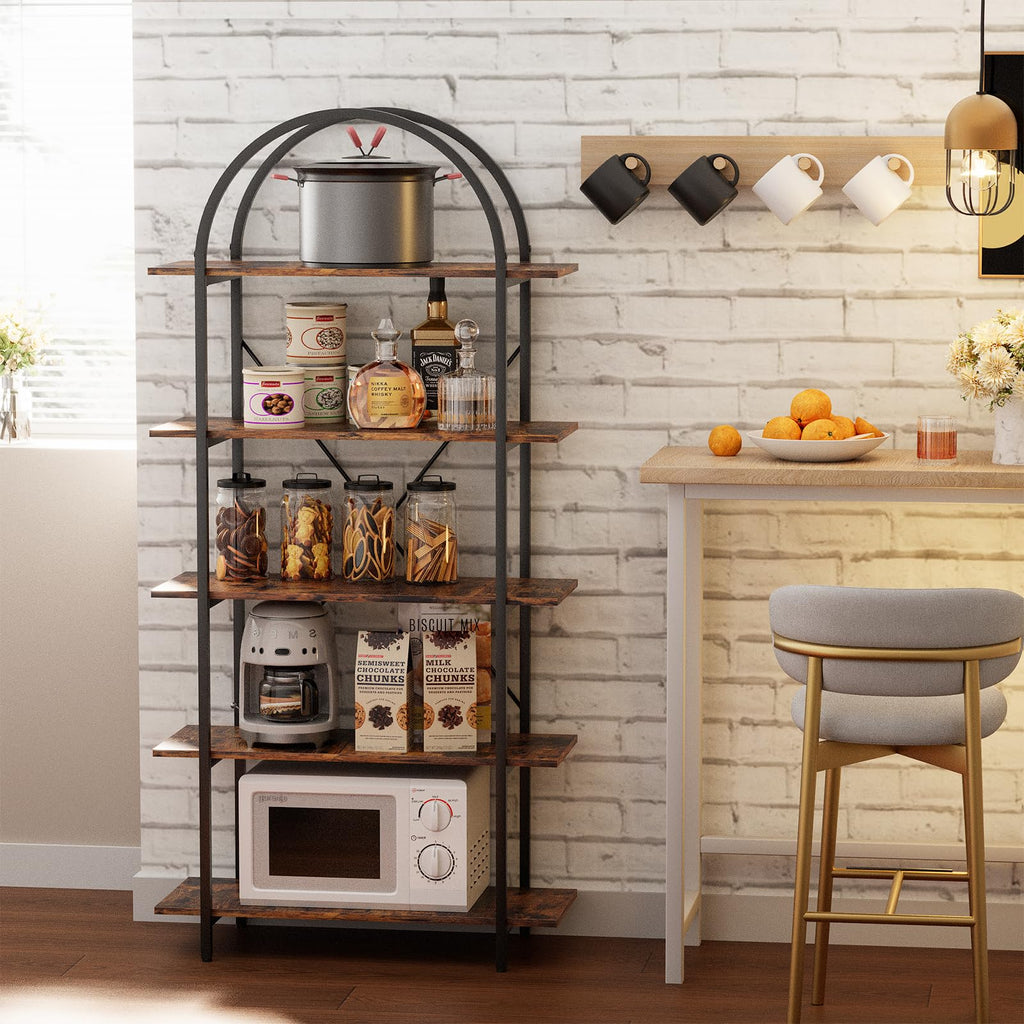 5 Tier Arched Bookshelf A507