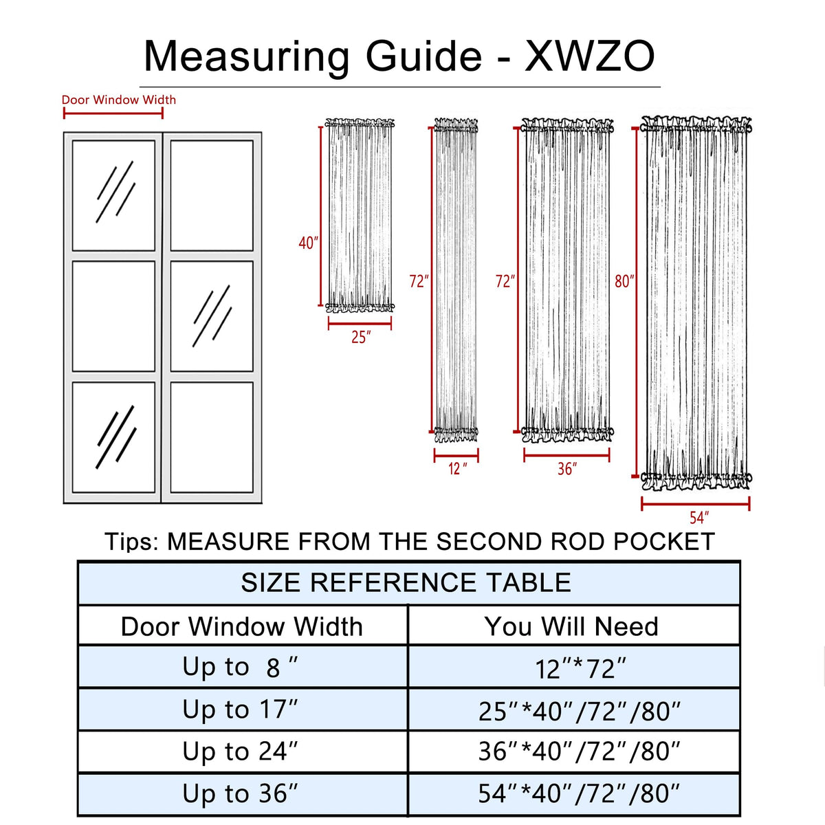 Door Curtains, Thermal and Room Darkening Curtains, Rod Pocket Blackout Curtains, 25 x 40 inches, Greyish White, 1 Panel H346