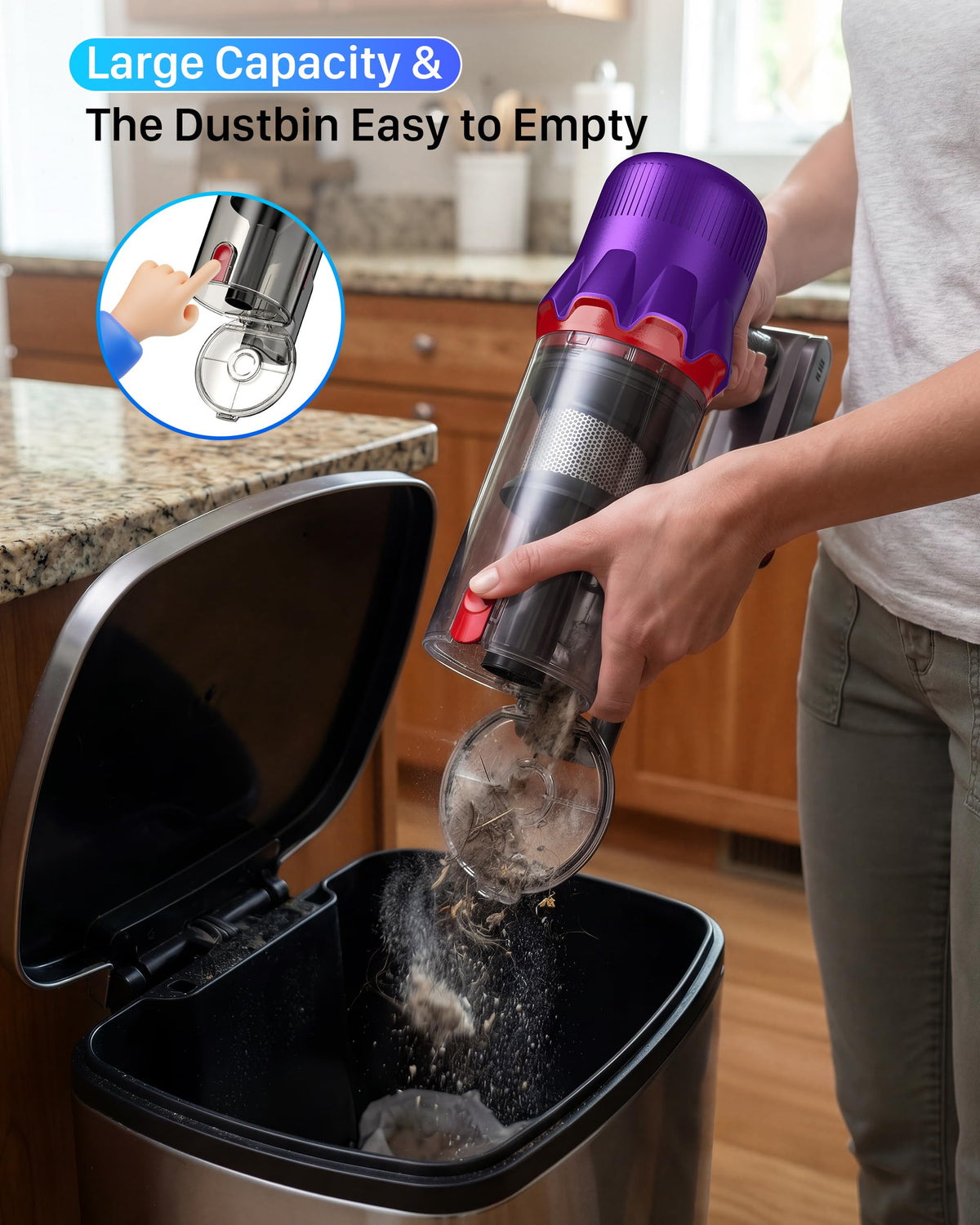 Cordless Stick Vacuum with HEPA Filter K373