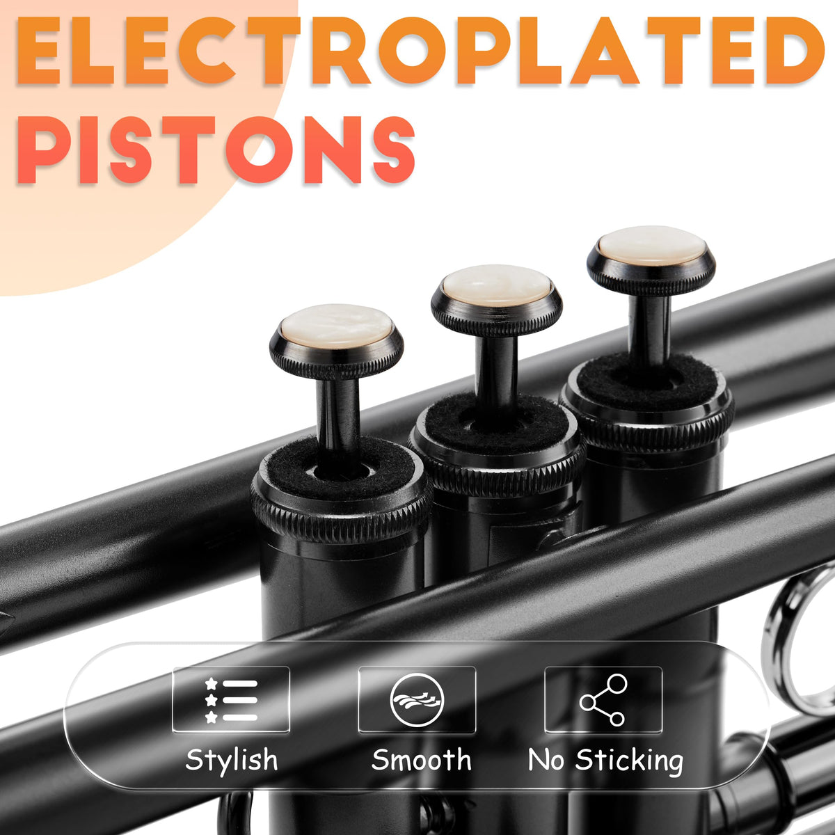 Satin Black Bb Trumpet with Hard Case I712626