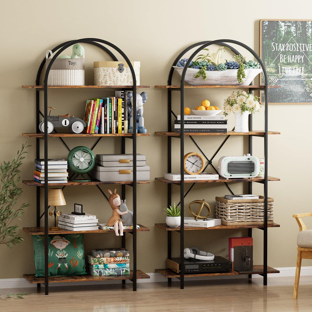 5 Tier Arched Bookshelf A507