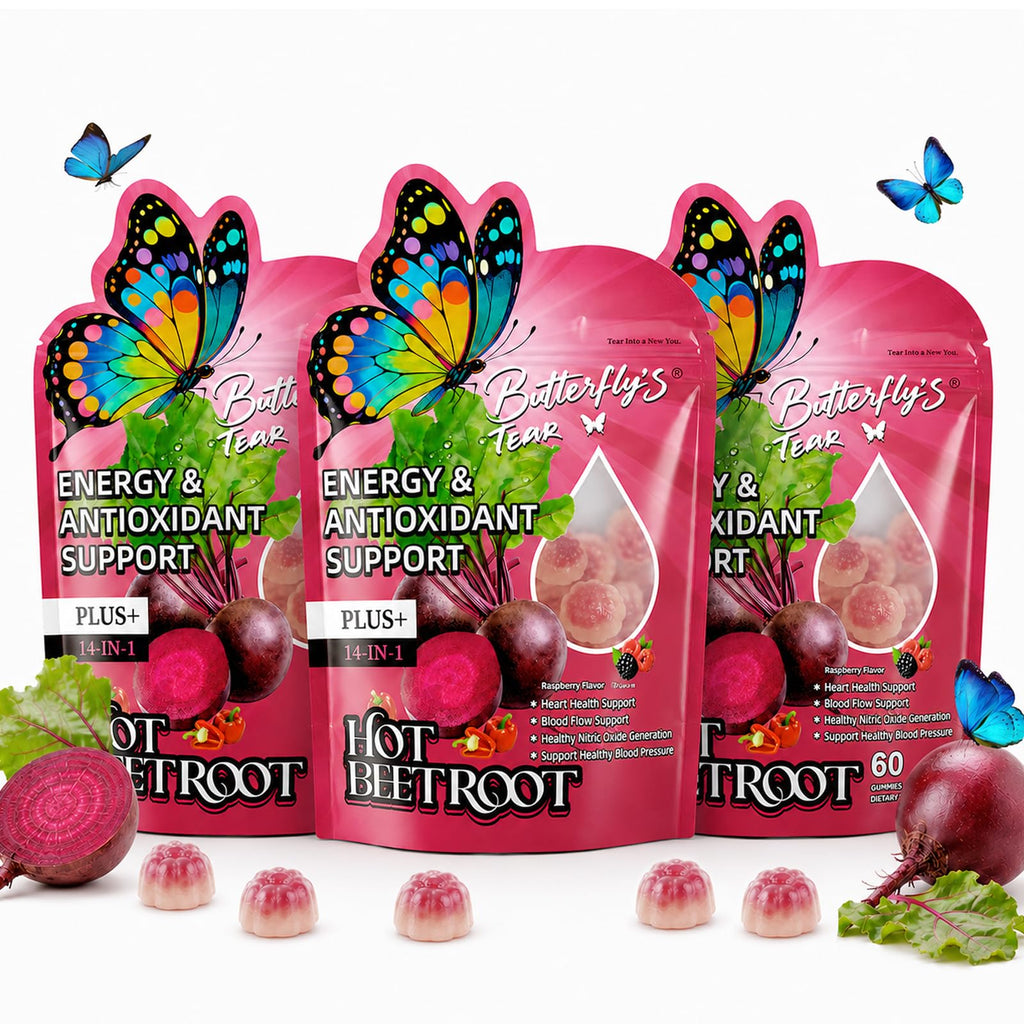 Beet Root Gummies with Vitamin D3, K2, E, Grape Seed & Hawthorn, Sugar Free, 60 Count (Pack of 3) Q23587