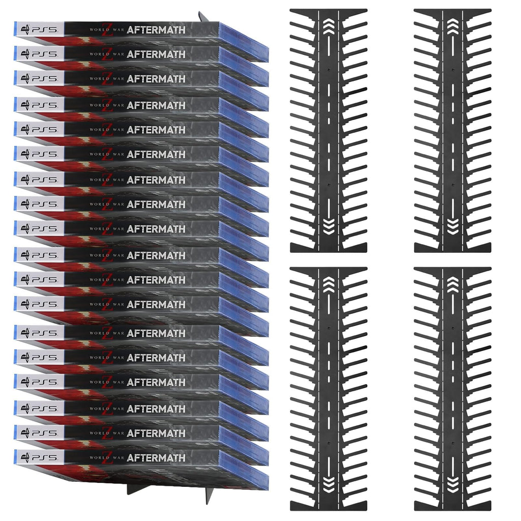 4-Pack Wall Mount Metal DVD Rack Holds 72 Games V332249