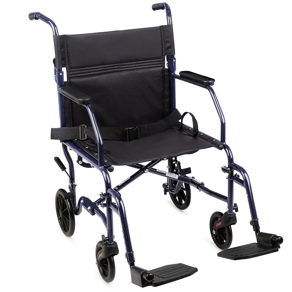Folding Transport Wheelchair with 19 inch Seat L678648