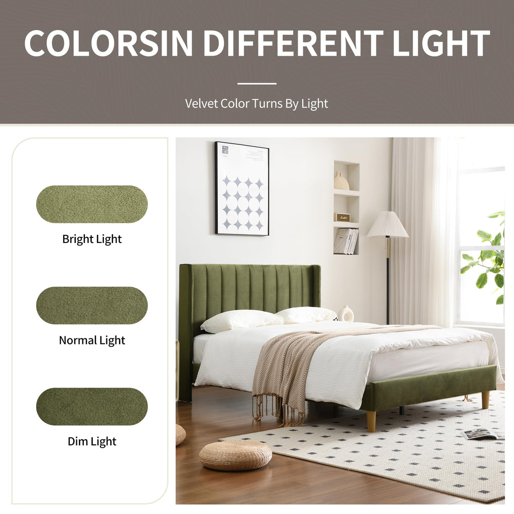Queen Bed Frame with Upholstered Headboard P49907