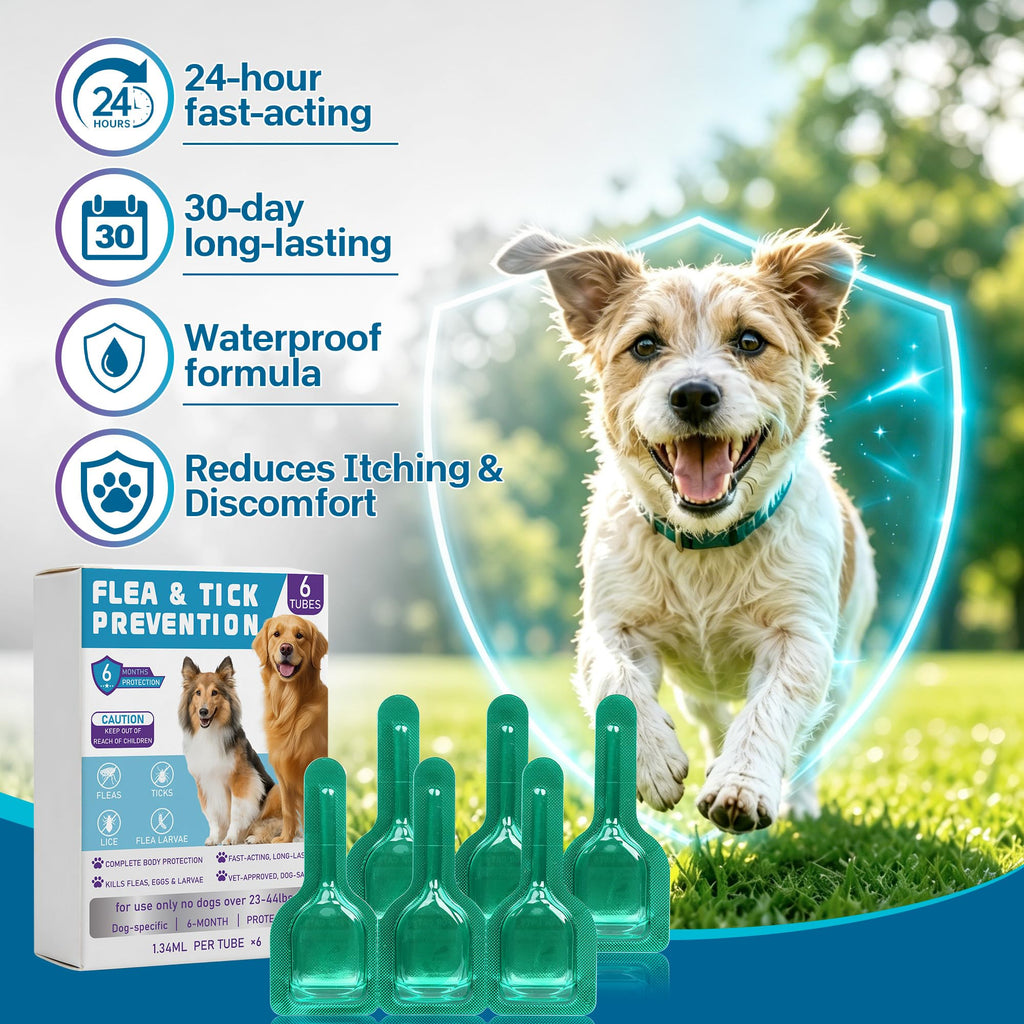 Flea and Tick Prevention for Medium Dogs 23-44 lbs 6 Doses X7420