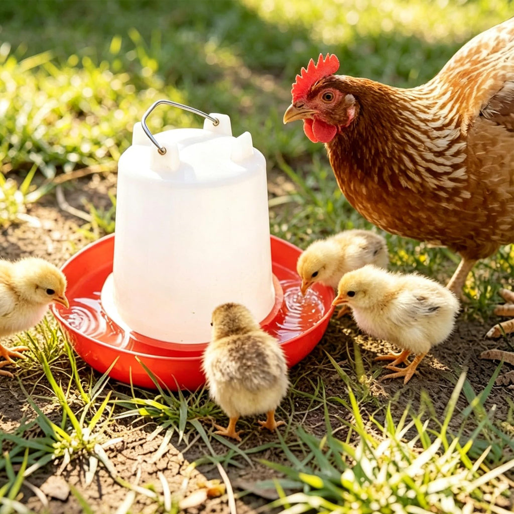 2 Pack 2 Gallon Plastic Poultry Waterer L1186