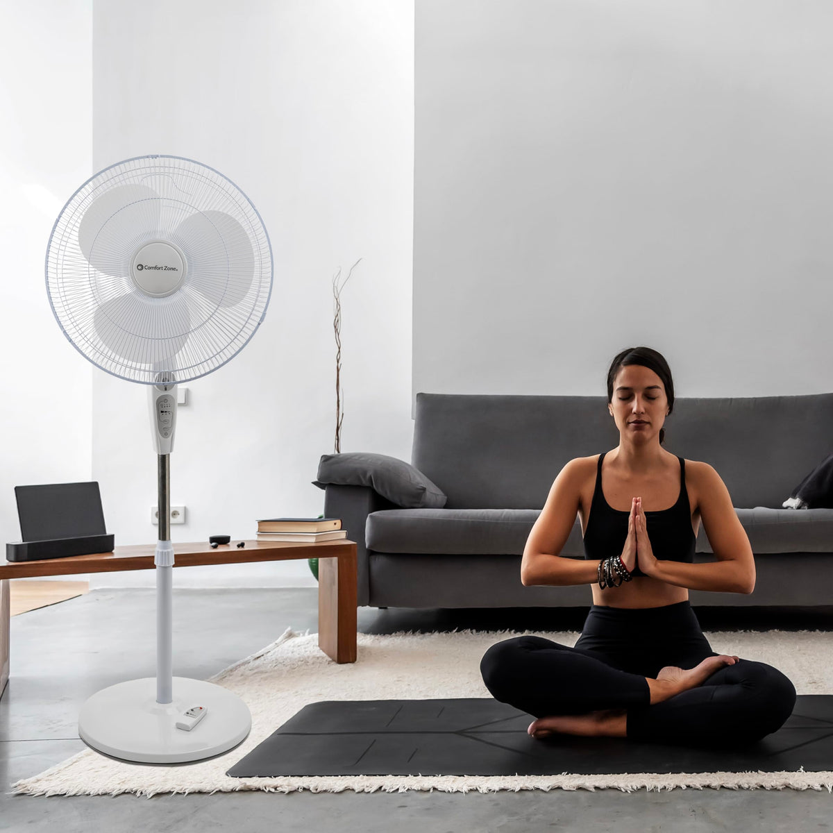 18-Inch Oscillating Pedestal Fan with Remote Control S8513
