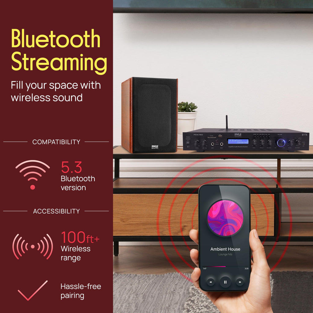 5 Channel Rack Mount Bluetooth Amplifier Receiver L979516