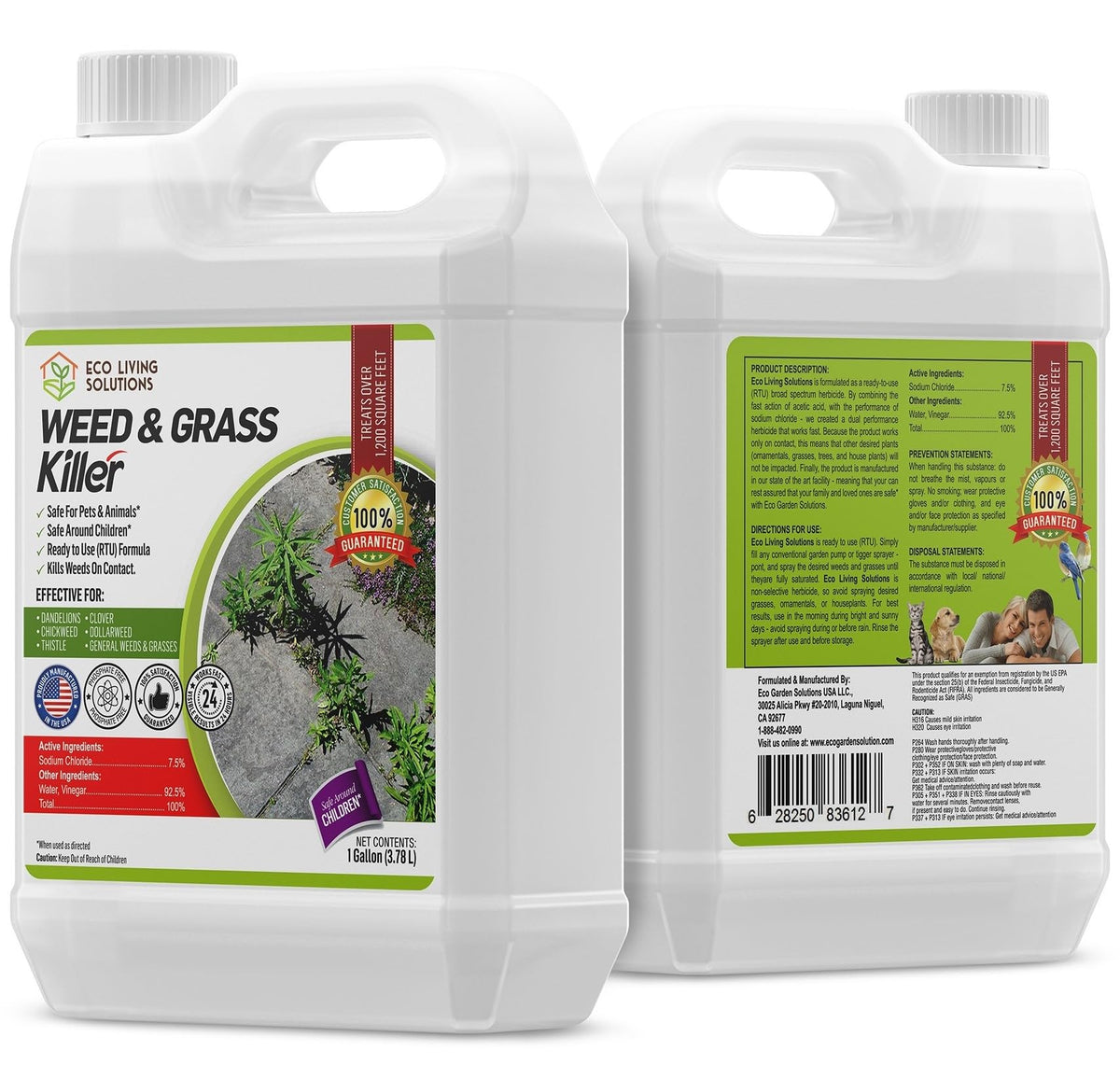 Organic Vinegar Weed Killer Spray Ready Herbicide 1 Gallon T486269