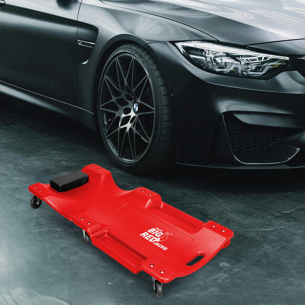 Rolling Garage Creeper with Padded Headrest and 6 Casters I58851