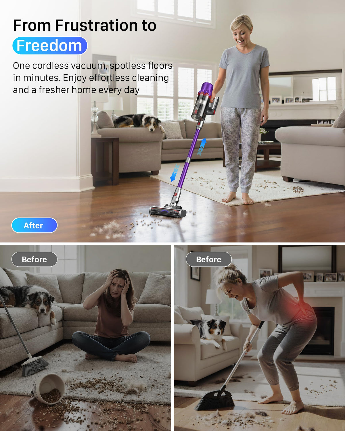 Cordless Stick Vacuum with HEPA Filter K373