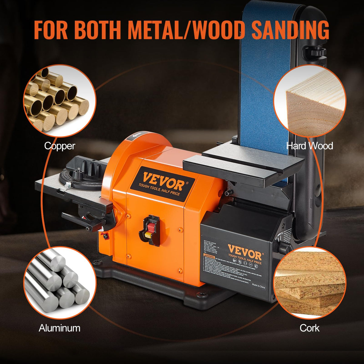 8" Disc and 4" x 36" Belt Sander with 5A Induction Motor R539