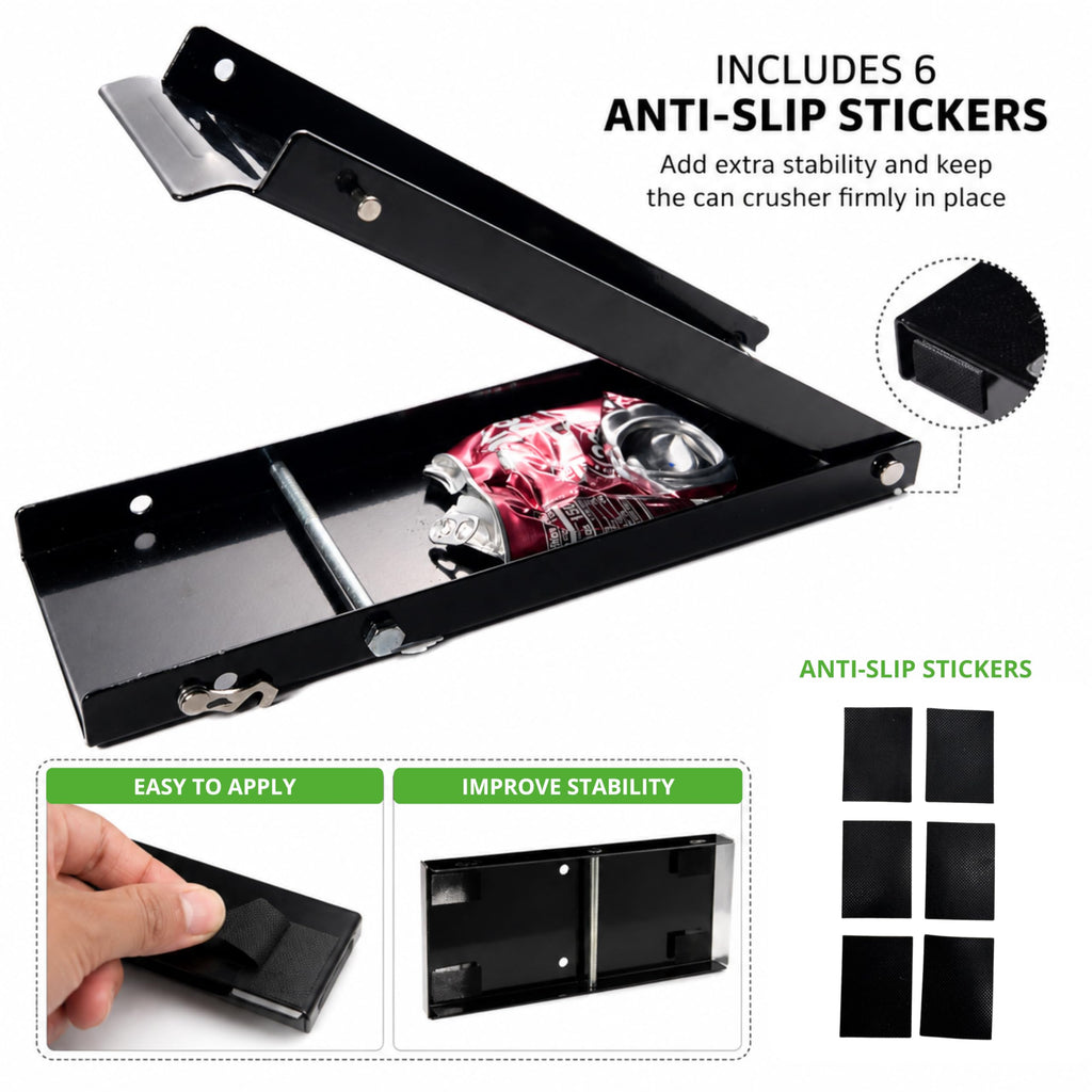 Heavy Duty Aluminum Foldable Can Crusher with Non-Slip Base Y417813