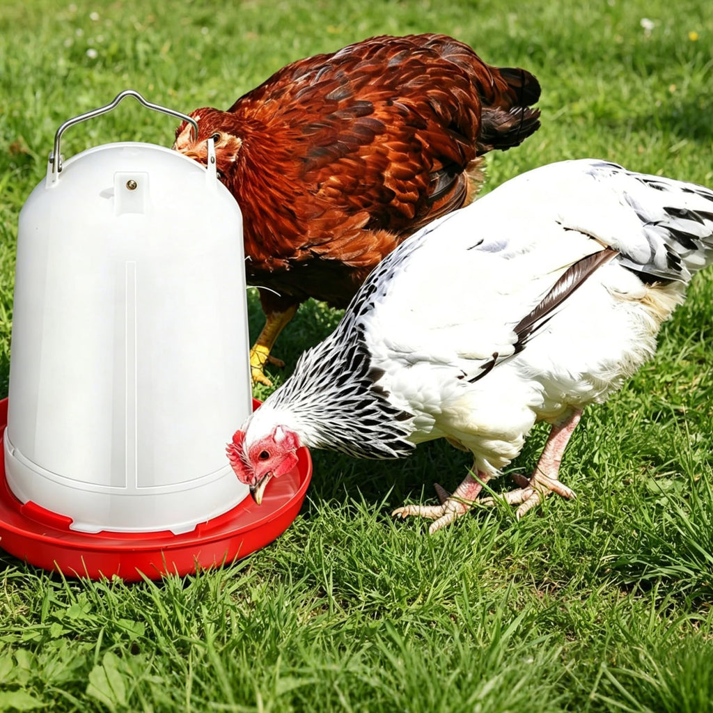 2 Pack 2 Gallon Plastic Poultry Waterer L1186