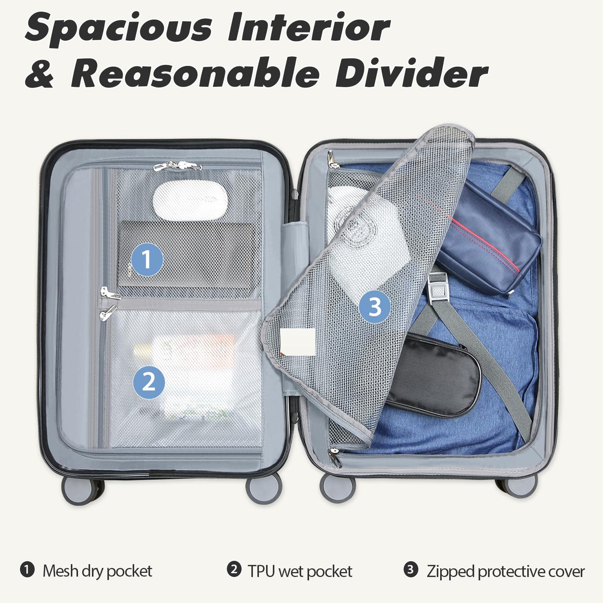 20" Expandable Hardshell Spinner Carry-On with TSA Lock Y948