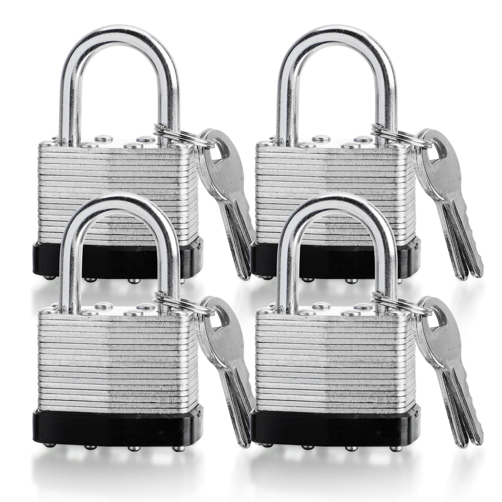 4 Pack Keyed Alike Pad Locks M55254