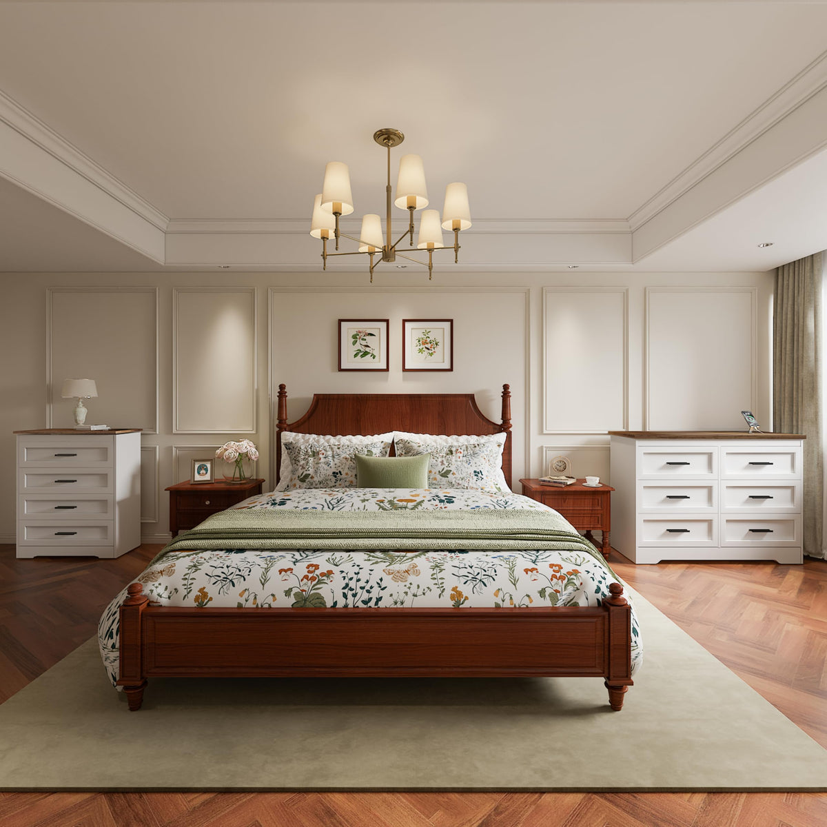 White 4 Drawer Dresser F338