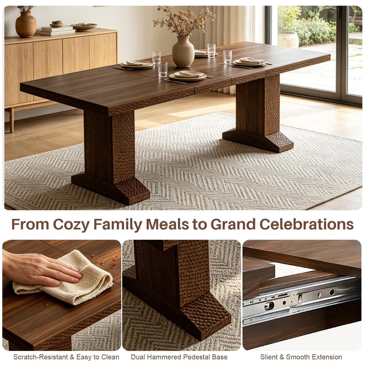 Extendable Dining Table Set for 8 S6999