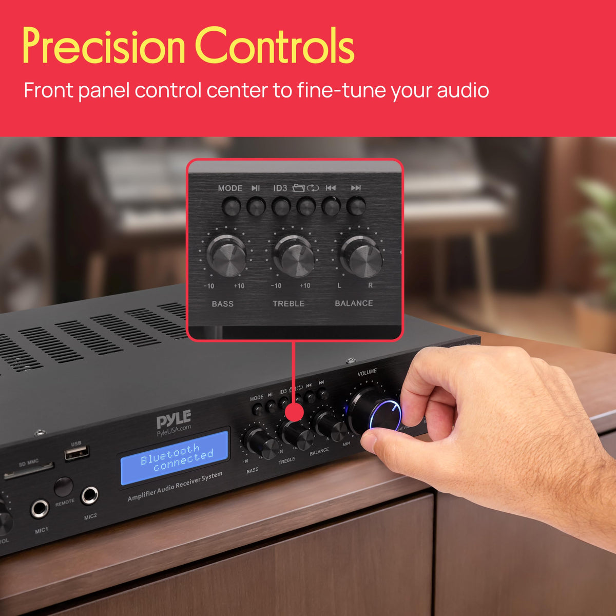 5 Channel Rack Mount Bluetooth Amplifier Receiver L979516