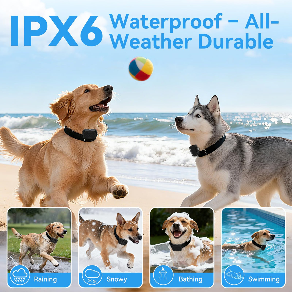 Wireless Dog Fence with Waterproof Collar, Up to 1 Acre O1683