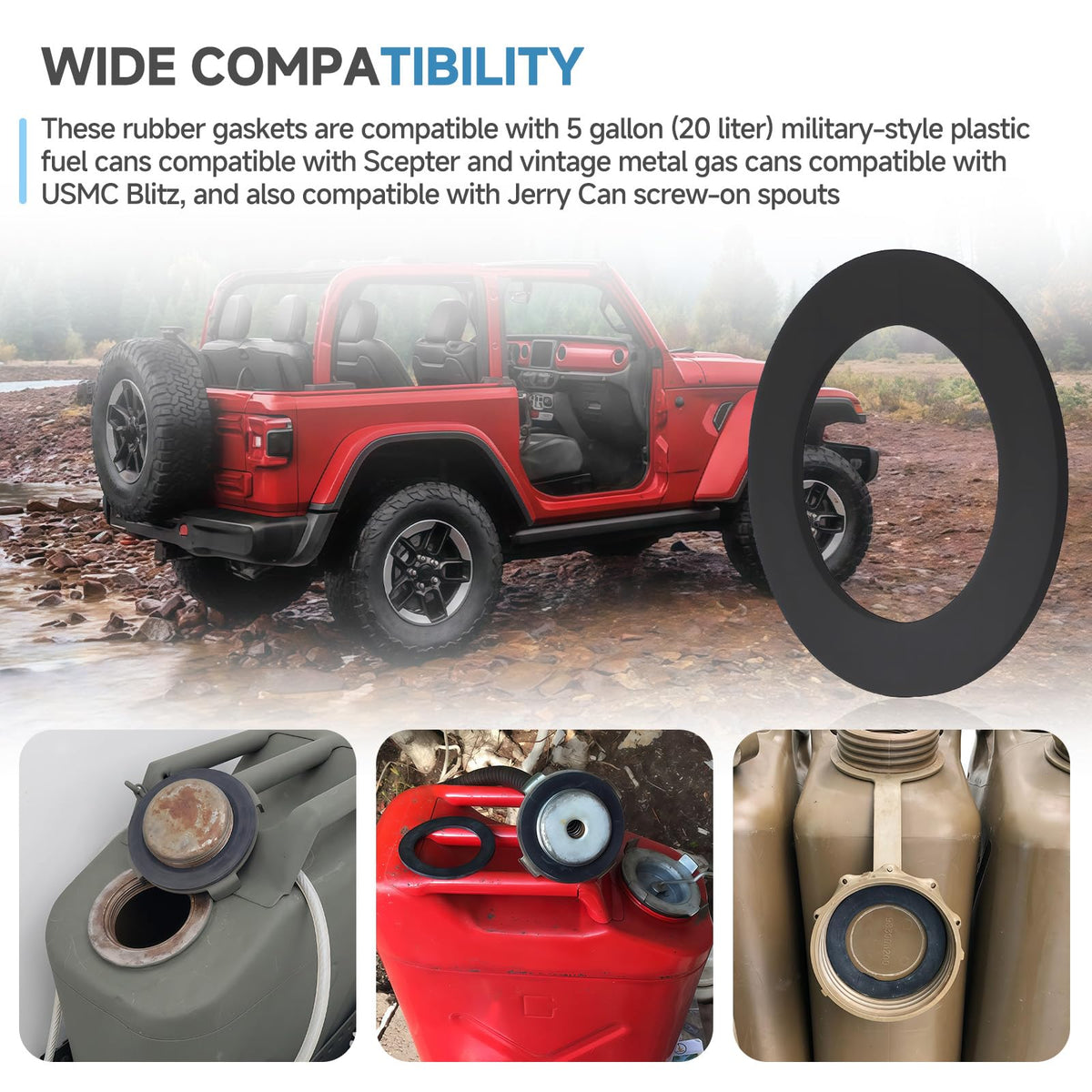 Jerry Can Gaskets 5-Pack T3167