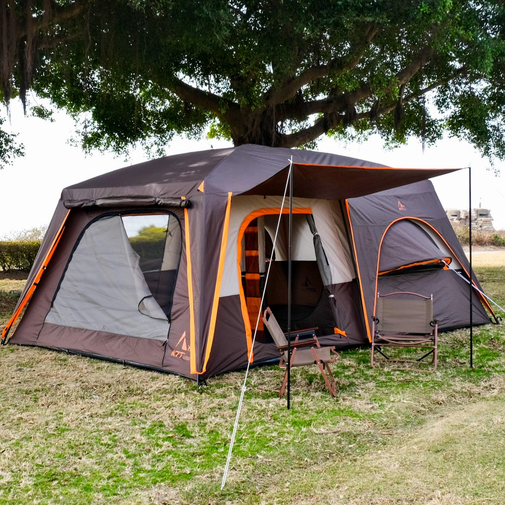 Extra Large 12 Person 2 Room 3 Door Waterproof Double Layer Cabin Tent R794288