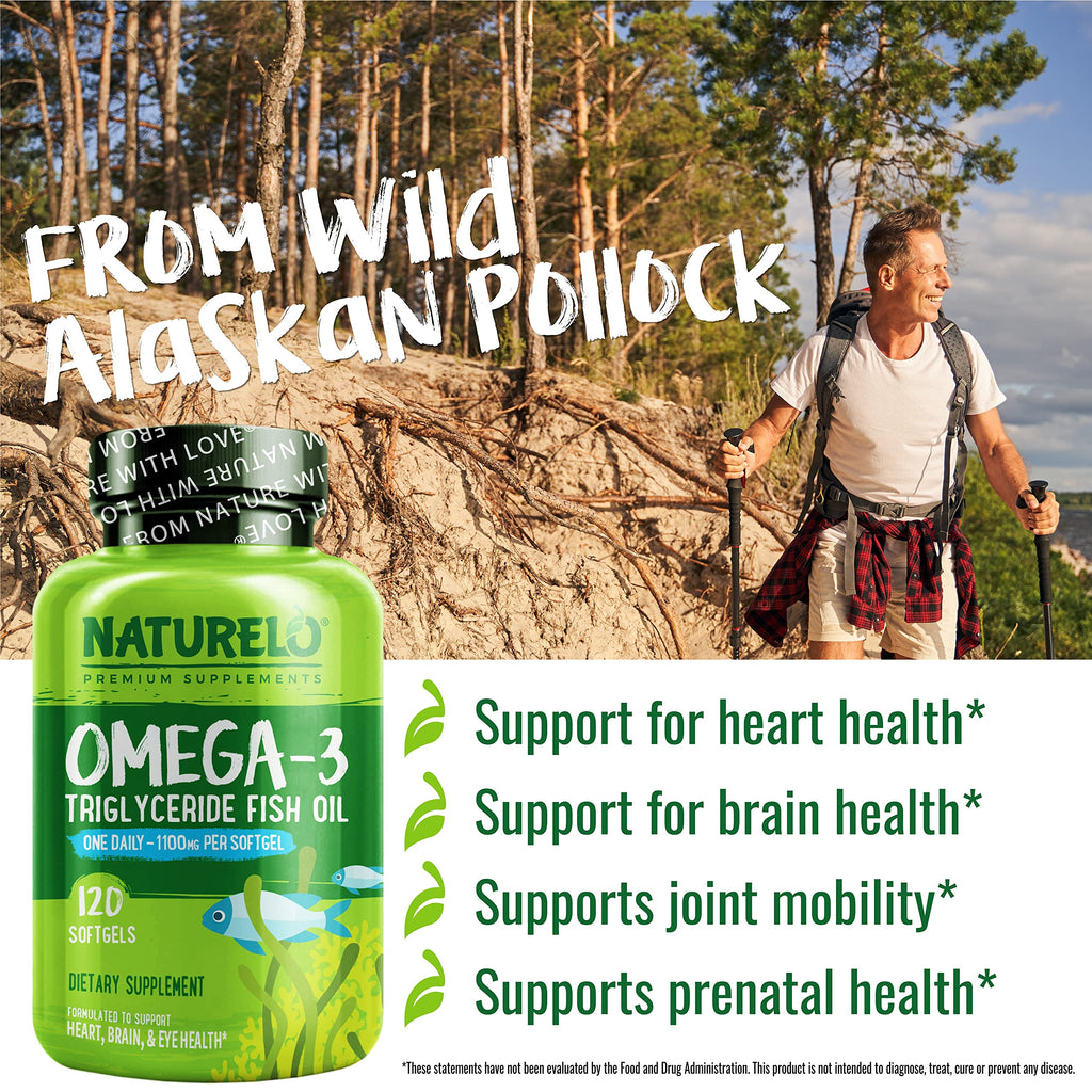 Omega 3 Fish Oil Supplement 1100mg 120 Softgels Z980696