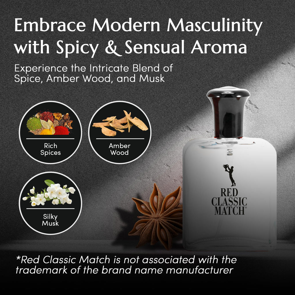 Eau de Toilette Spicy Woody Amber Fragrance 2.54 Fl Oz X23335