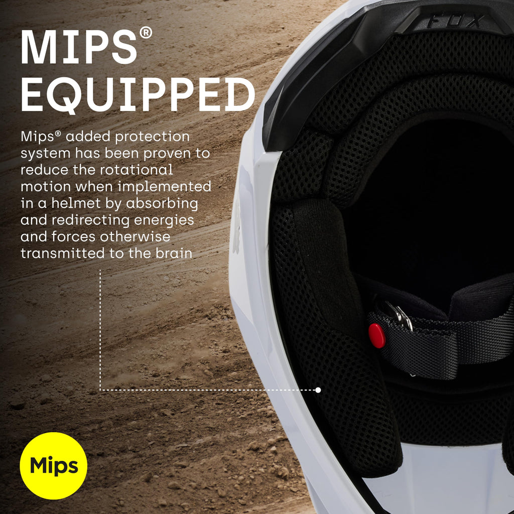 Matte White Motocross Helmet Y184836