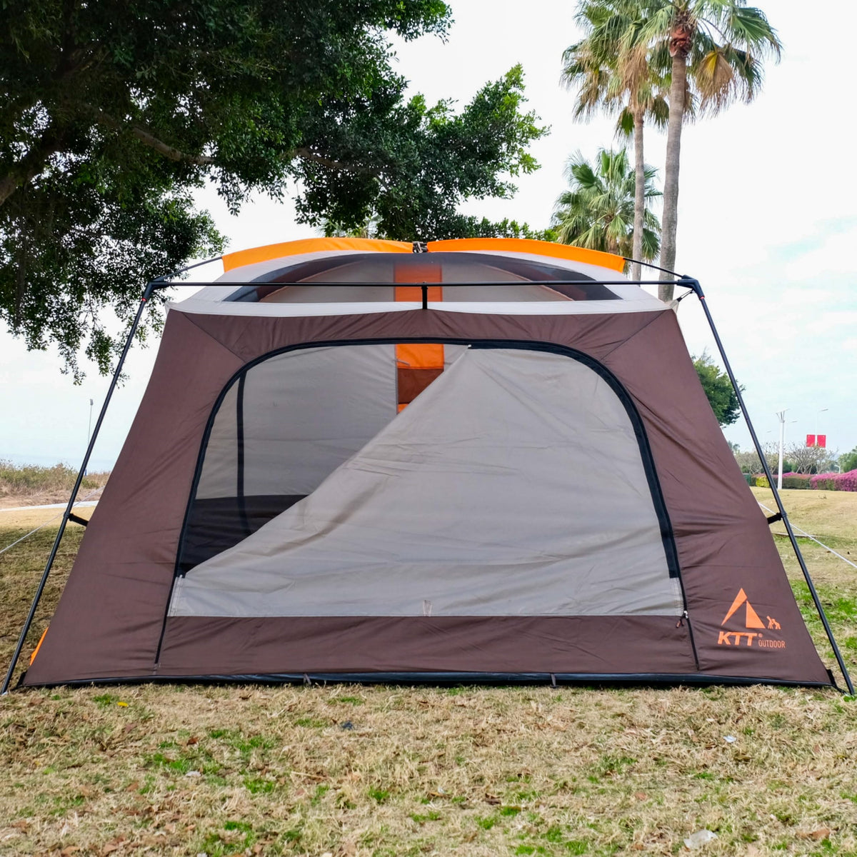 Extra Large 12 Person 2 Room 3 Door Waterproof Double Layer Cabin Tent R794288