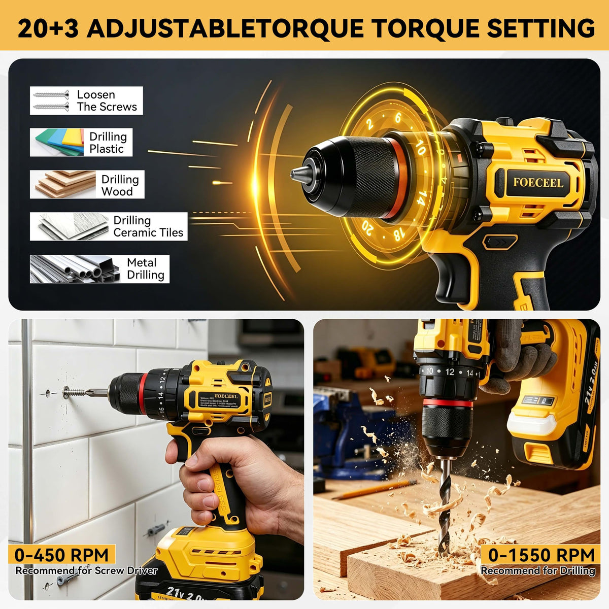 21V Brushless Cordless Drill Set P6338