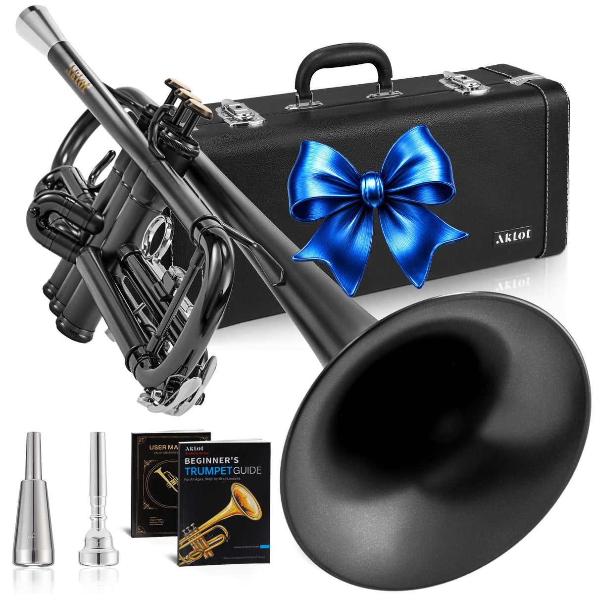 Satin Black Bb Trumpet with Hard Case I712626