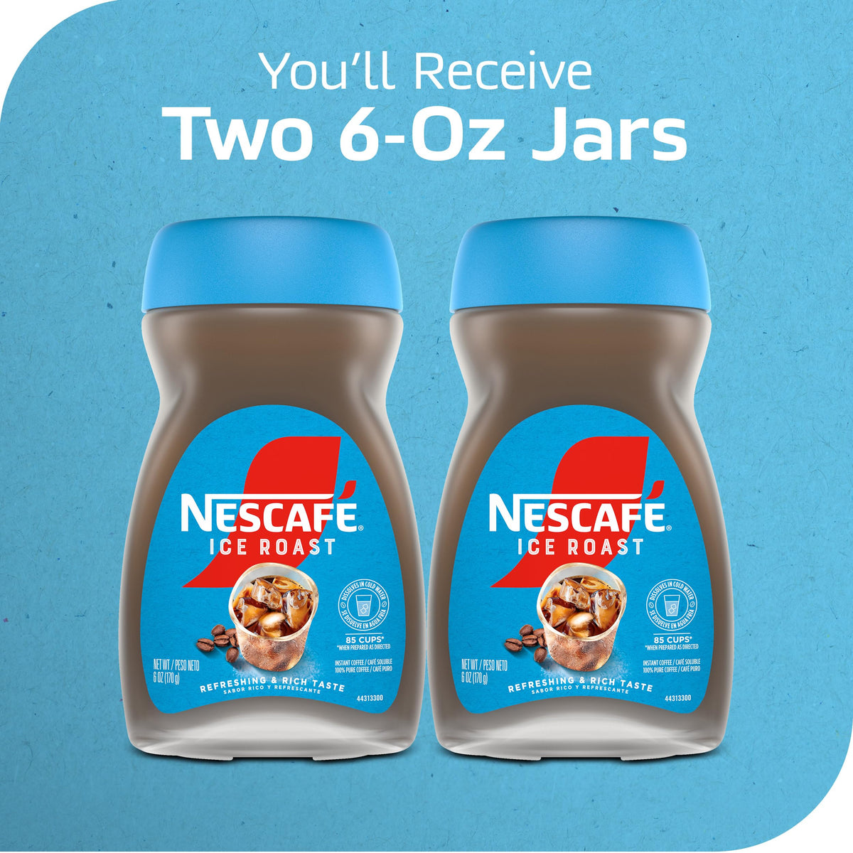 Instant Iced Coffee, 2 Jars 6 oz T7952