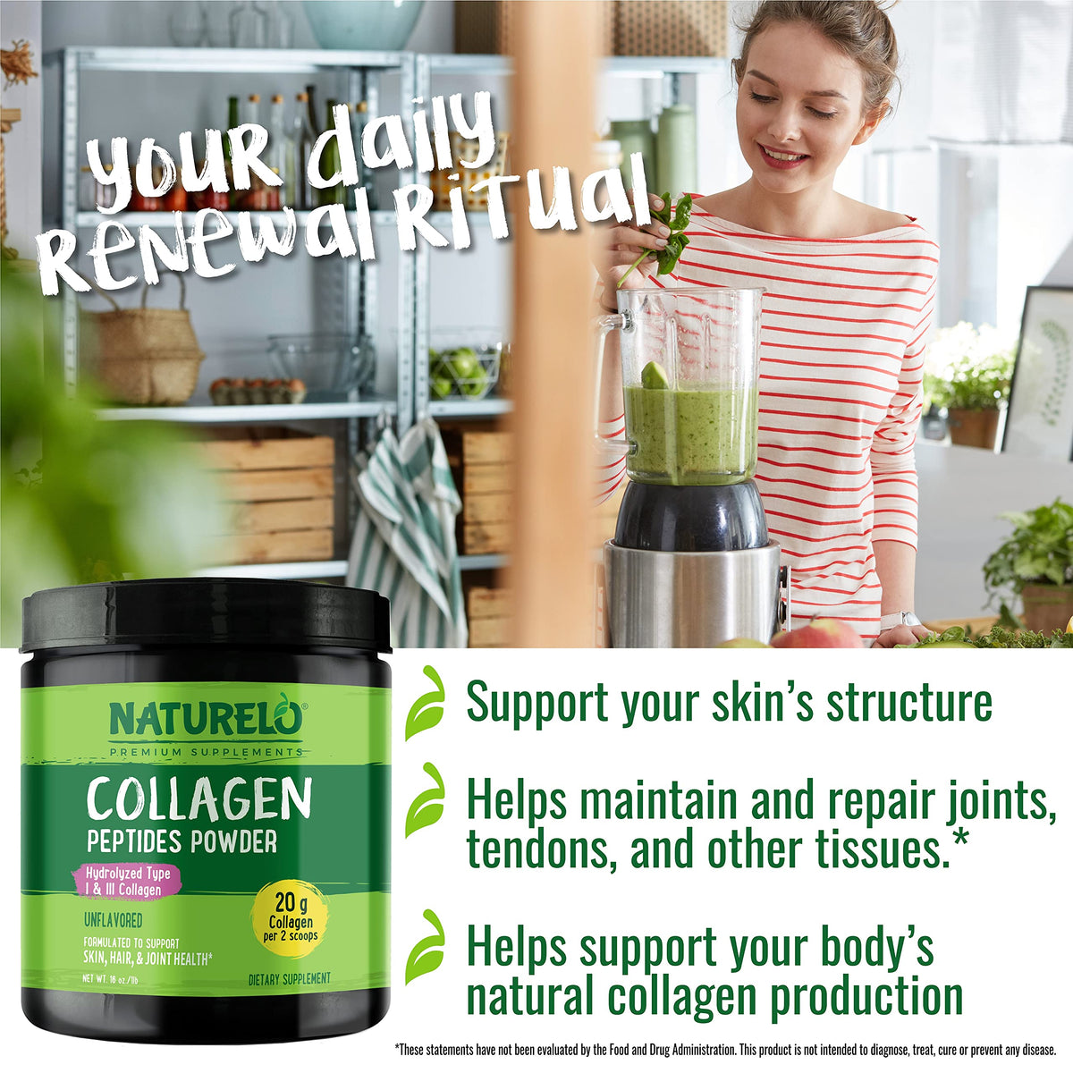 Collagen Peptide Powder 16 Oz Unflavored K653032